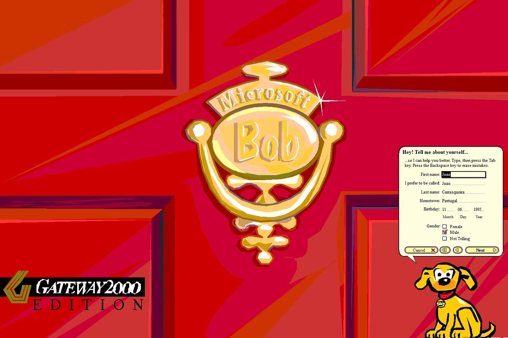 تصویر یک در قرمز به عنوان بخش ورود مایکروسافت باب