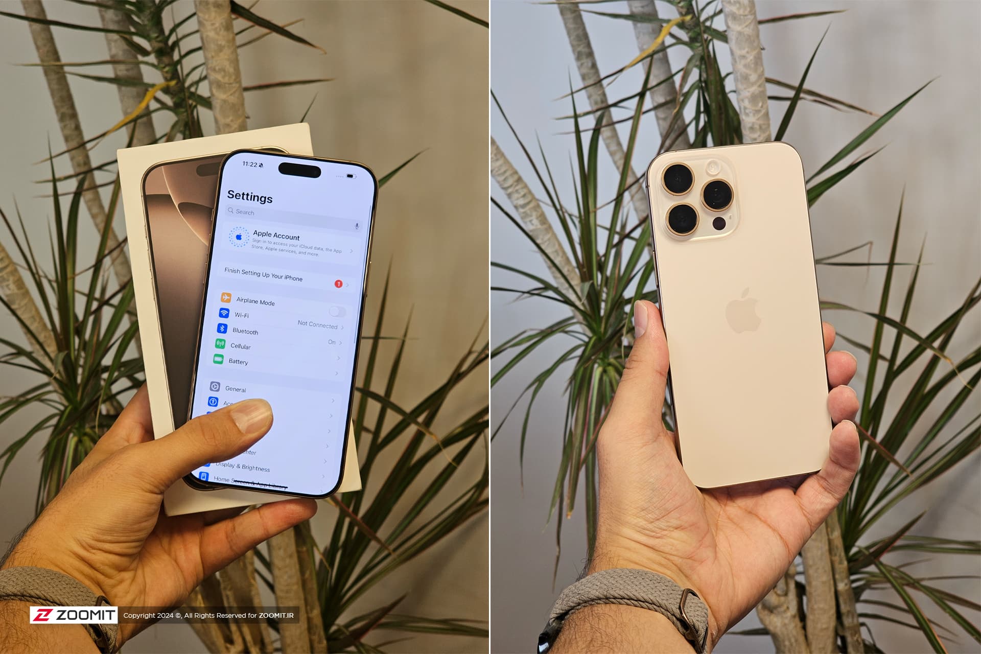 آیفون ۱۶ پرو مکس از نمای جلو و پشت