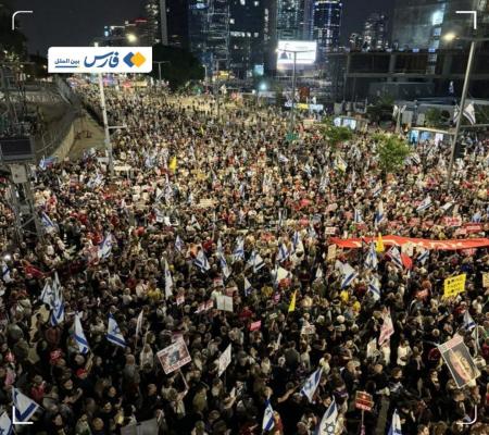 هم اکنون تظاهرات در تل‌آویو و حیفا علیه نتانیاهو