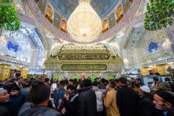 گل آرایی ضریح حضرت علی (ع) در آستانه عید مبعث + تصاویر