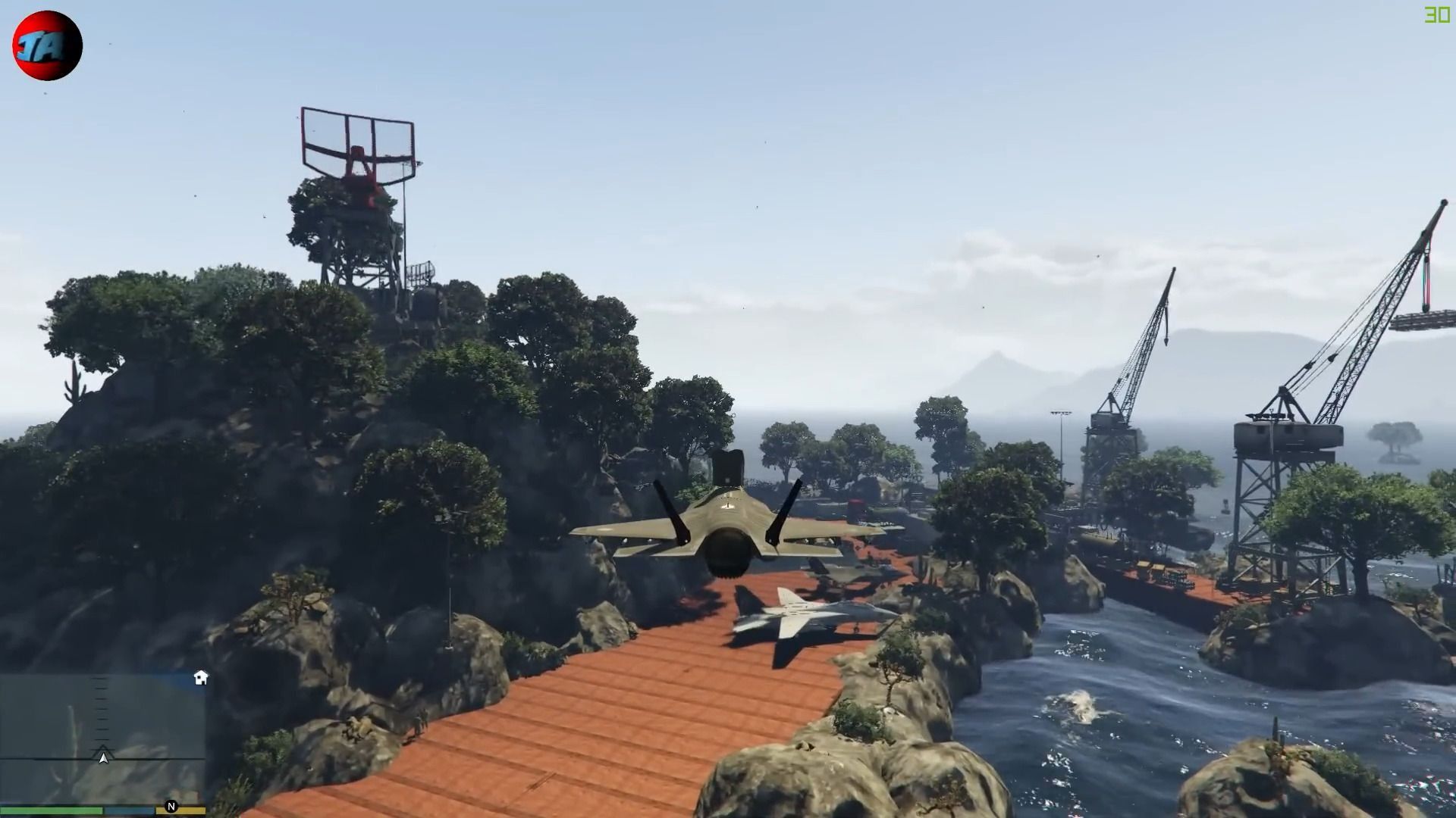 نمای صخره و رودخانه در بازی GTA 5