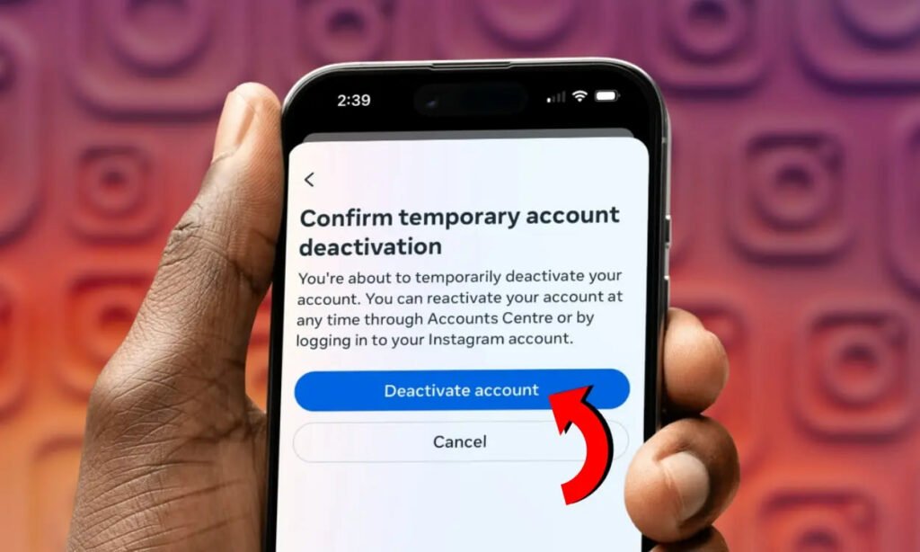 تنظیمات دی اکتیو اینستاگرام